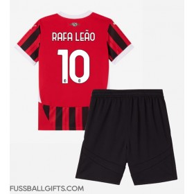 AC Milan Rafael Leao #10 Fußballbekleidung Heimtrikot Kinder 2024-25 Kurzarm (+ kurze hosen)